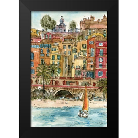 City Scene V Black Modern Wood Framed Art Print by Wang, Melissa