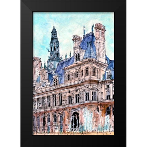 City Scene VIII Black Modern Wood Framed Art Print by Wang, Melissa