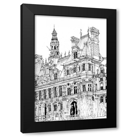 BandW City Scene VIII Black Modern Wood Framed Art Print by Wang, Melissa