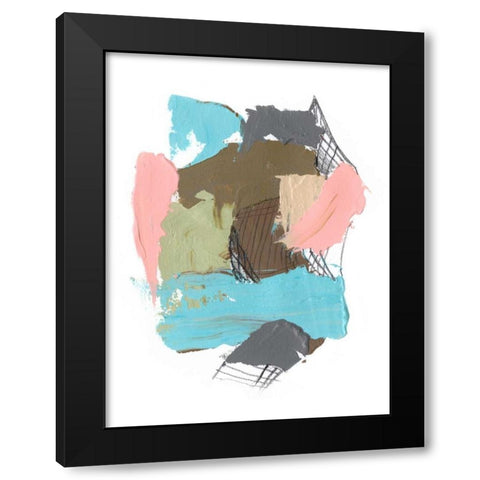 Paint Web II Black Modern Wood Framed Art Print with Double Matting by Goldberger, Jennifer