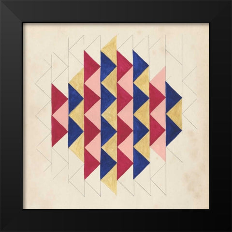 Geometric Pattern Play IV Black Modern Wood Framed Art Print by McCavitt, Naomi