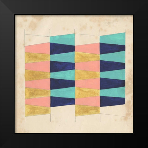 Geometric Pattern Play VI Black Modern Wood Framed Art Print by McCavitt, Naomi