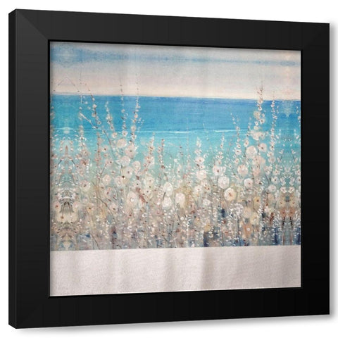 Flowers by the Sea I Black Modern Wood Framed Art Print with Double Matting by OToole, Tim