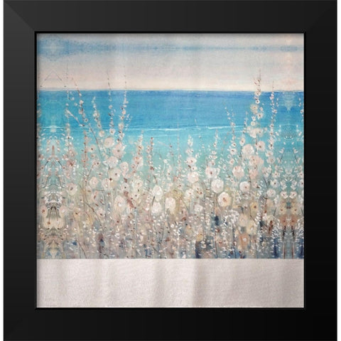 Flowers by the Sea I Black Modern Wood Framed Art Print by OToole, Tim