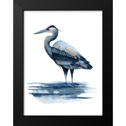 Azure Heron I Black Modern Wood Framed Art Print by Popp, Grace