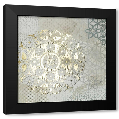 Tapestry Melange II Black Modern Wood Framed Art Print with Double Matting by Vess, June Erica