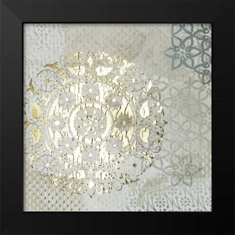 Tapestry Melange II Black Modern Wood Framed Art Print by Vess, June Erica