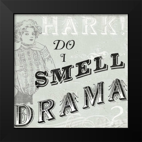 Victorian Snark I Black Modern Wood Framed Art Print by Vess, June Erica