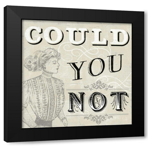 Victorian Snark III Black Modern Wood Framed Art Print by Vess, June Erica