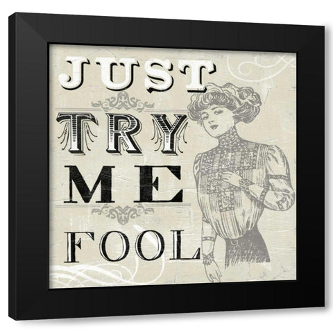 Victorian Snark IV Black Modern Wood Framed Art Print by Vess, June Erica