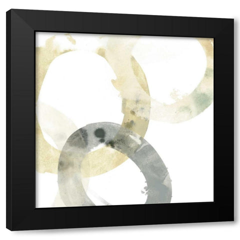 Neutral Halo I Black Modern Wood Framed Art Print by Vess, June Erica