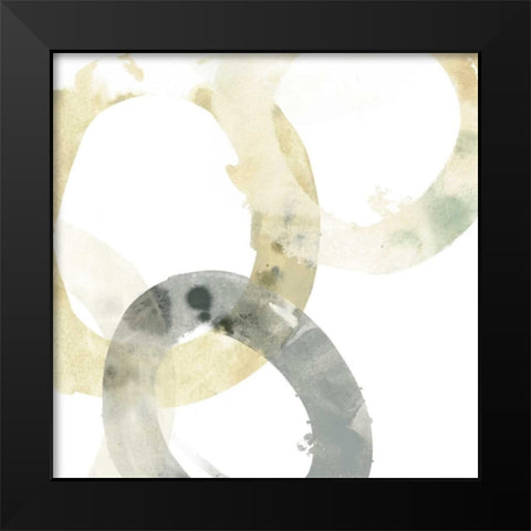 Neutral Halo I Black Modern Wood Framed Art Print by Vess, June Erica