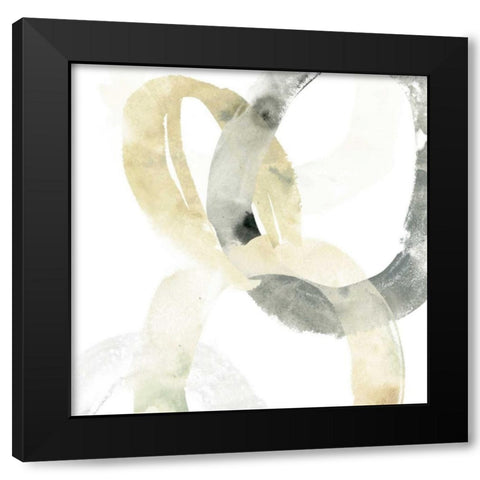 Neutral Halo II Black Modern Wood Framed Art Print by Vess, June Erica
