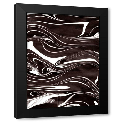 Yinyang I Black Modern Wood Framed Art Print with Double Matting by Ludwig, Alicia