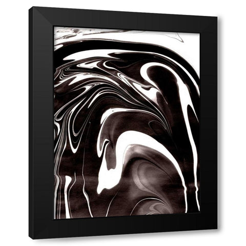 Yinyang II Black Modern Wood Framed Art Print with Double Matting by Ludwig, Alicia