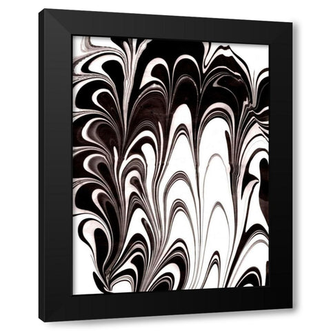 Yinyang VI Black Modern Wood Framed Art Print with Double Matting by Ludwig, Alicia