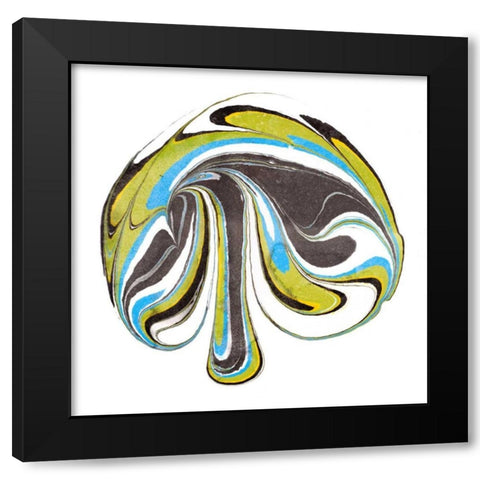 Citrine Momentum III Black Modern Wood Framed Art Print with Double Matting by Ludwig, Alicia