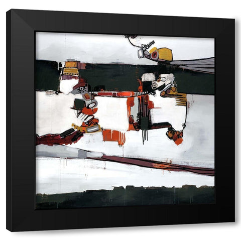 Absurd Machine Black Modern Wood Framed Art Print by Taylor, Kari