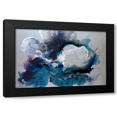 Cerulean waters Black Modern Wood Framed Art Print with Double Matting by Edmunds, Sydney