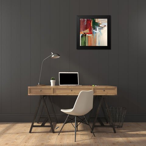 Kink Black Modern Wood Framed Art Print by Edmunds, Sydney