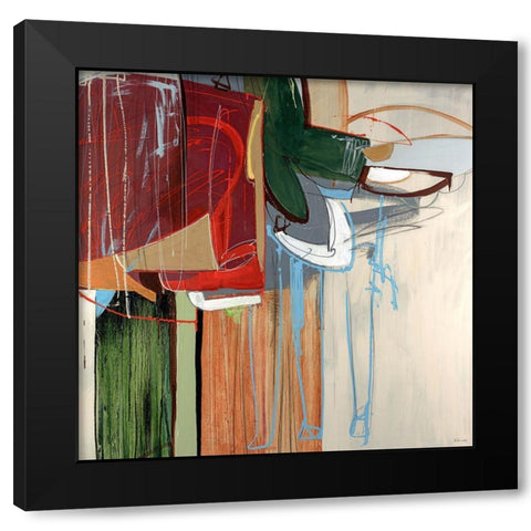 Kink Black Modern Wood Framed Art Print by Edmunds, Sydney