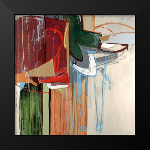 Kink Black Modern Wood Framed Art Print by Edmunds, Sydney