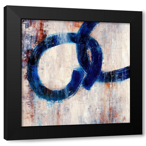 Lapis Rings I Black Modern Wood Framed Art Print with Double Matting by Maas, Jodi
