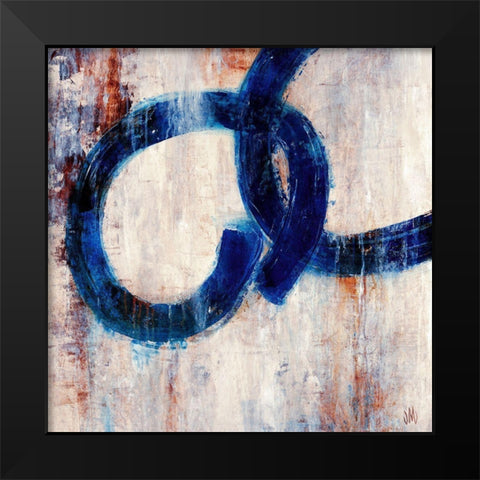 Lapis Rings I Black Modern Wood Framed Art Print by Maas, Jodi