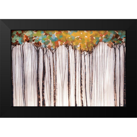 Light in the Leaves Black Modern Wood Framed Art Print by Taylor, Kari