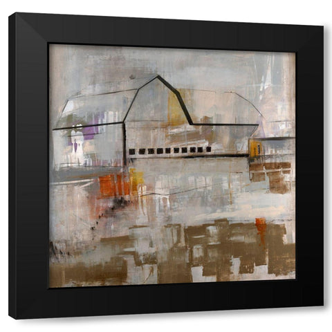 Old Barn Black Modern Wood Framed Art Print by Henry, Alexys