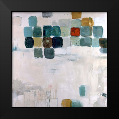 Patio Mosaic Black Modern Wood Framed Art Print by Maas, Jodi
