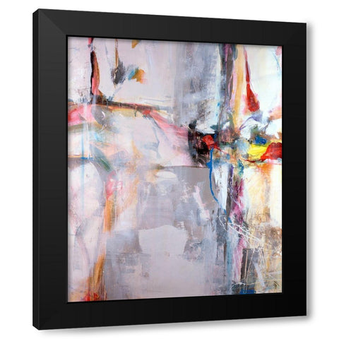 Run For the Roses Black Modern Wood Framed Art Print by Maas, Jodi