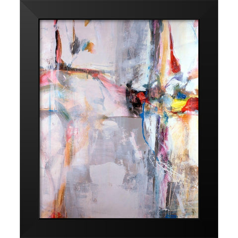 Run For the Roses Black Modern Wood Framed Art Print by Maas, Jodi