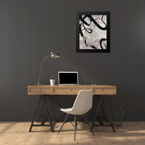 Slow Dance Black Modern Wood Framed Art Print by Douglass, Farrell