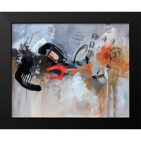 U.O.G Black Modern Wood Framed Art Print by Edmunds, Sydney