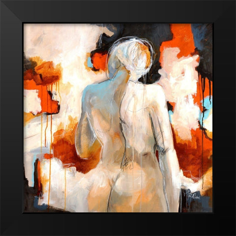 Forget Me Not I Black Modern Wood Framed Art Print by Drotar, Rikki