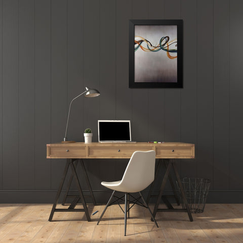 Fluent III Black Modern Wood Framed Art Print by Edmunds, Sydney
