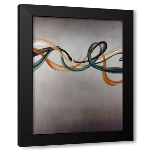 Fluent III Black Modern Wood Framed Art Print by Edmunds, Sydney