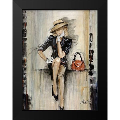 Vogue Black Modern Wood Framed Art Print by Douglass, Farrell