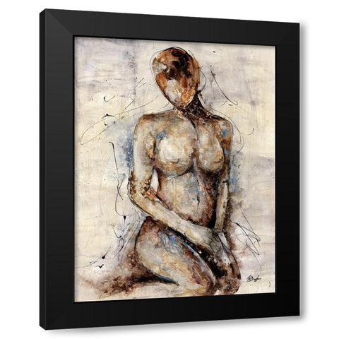 Mystique II Black Modern Wood Framed Art Print with Double Matting by Douglass, Farrell
