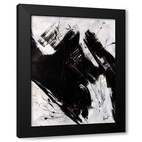 Staccato I Black Modern Wood Framed Art Print with Double Matting by Douglass, Farrell