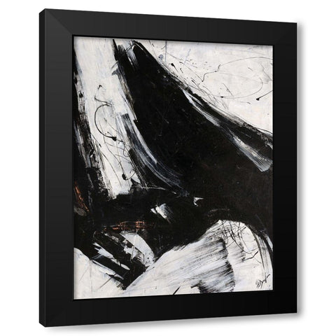Staccato II Black Modern Wood Framed Art Print with Double Matting by Douglass, Farrell