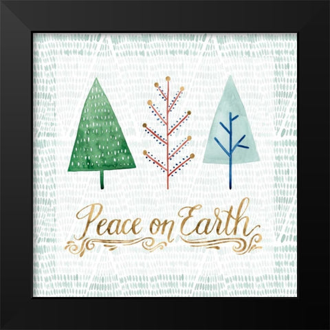 Christmas Tree Whimsy II Black Modern Wood Framed Art Print by Popp, Grace