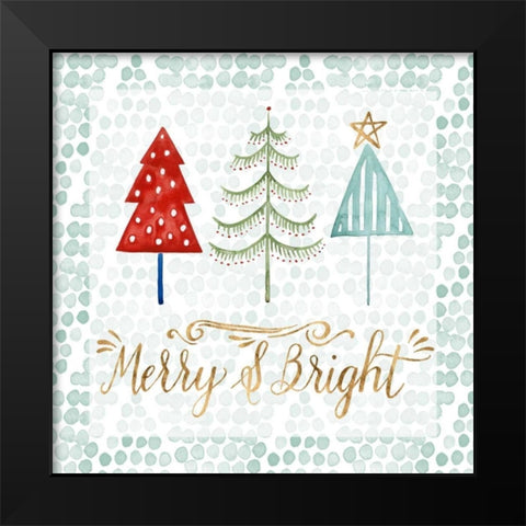 Christmas Tree Whimsy III Black Modern Wood Framed Art Print by Popp, Grace