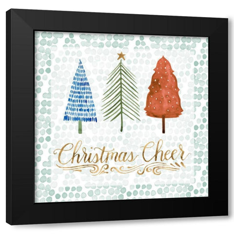 Christmas Tree Whimsy IV Black Modern Wood Framed Art Print by Popp, Grace