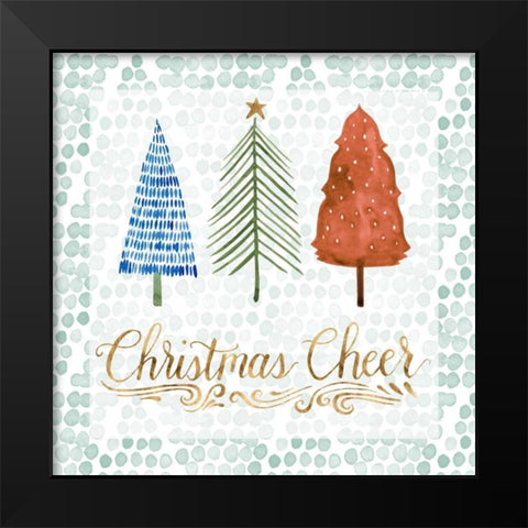 Christmas Tree Whimsy IV Black Modern Wood Framed Art Print by Popp, Grace