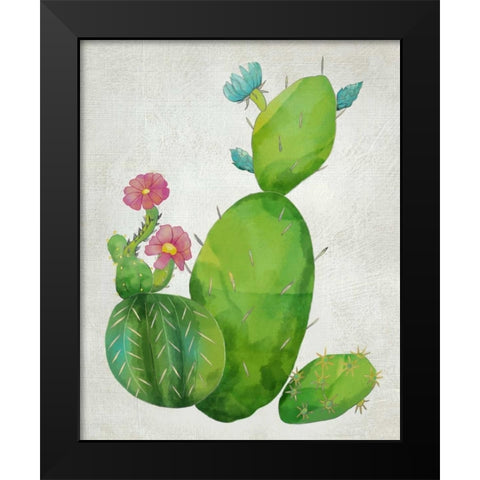 Cacti Collection I Black Modern Wood Framed Art Print by Zarris, Chariklia