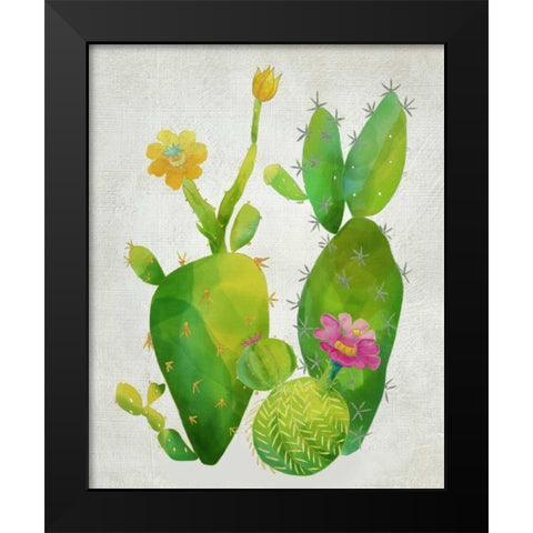 Cacti Collection II Black Modern Wood Framed Art Print by Zarris, Chariklia