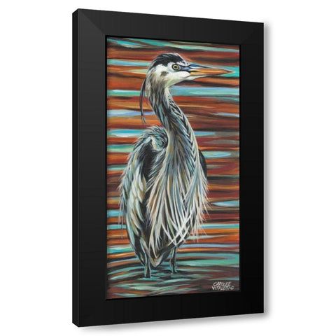 Watchful Heron I Black Modern Wood Framed Art Print by Vitaletti, Carolee