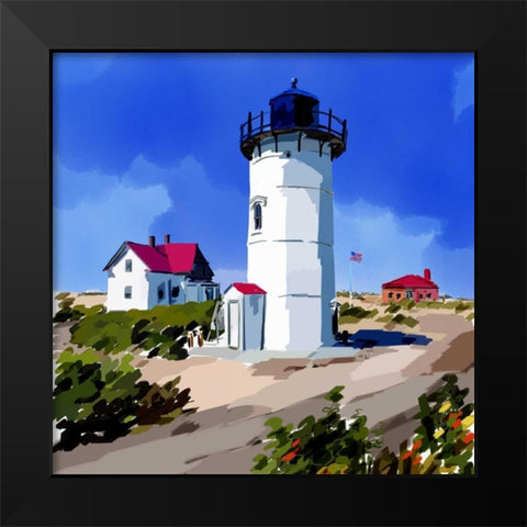 Lighthouse Scene III Black Modern Wood Framed Art Print by Kalina, Emily